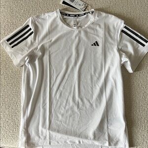 Adidas White Running Carrera Tee
